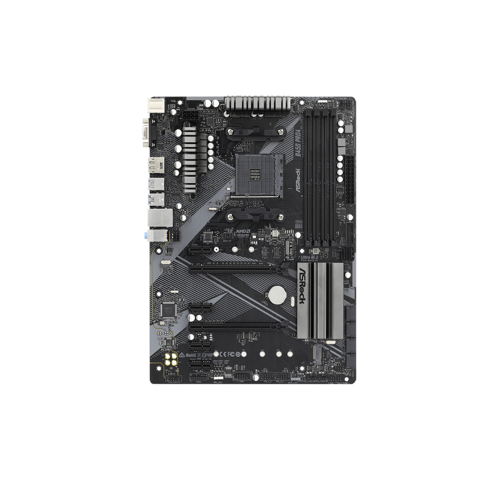 Asrock B450 PRO4 R2.0 AMD B450 Socket AM4 ATX Motherboard