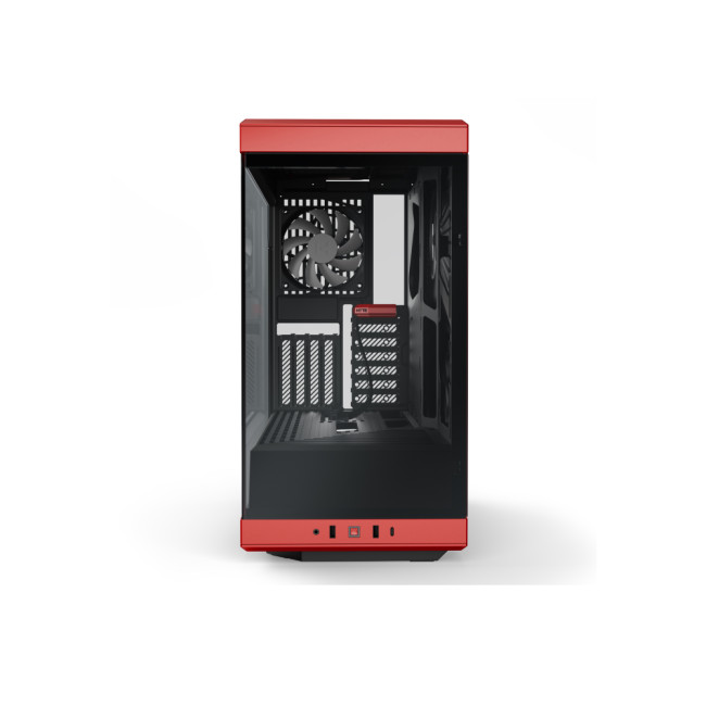 HYTE Y40 Mid Tower Panoramic Tempered Glass Gaming Case - Red & Black