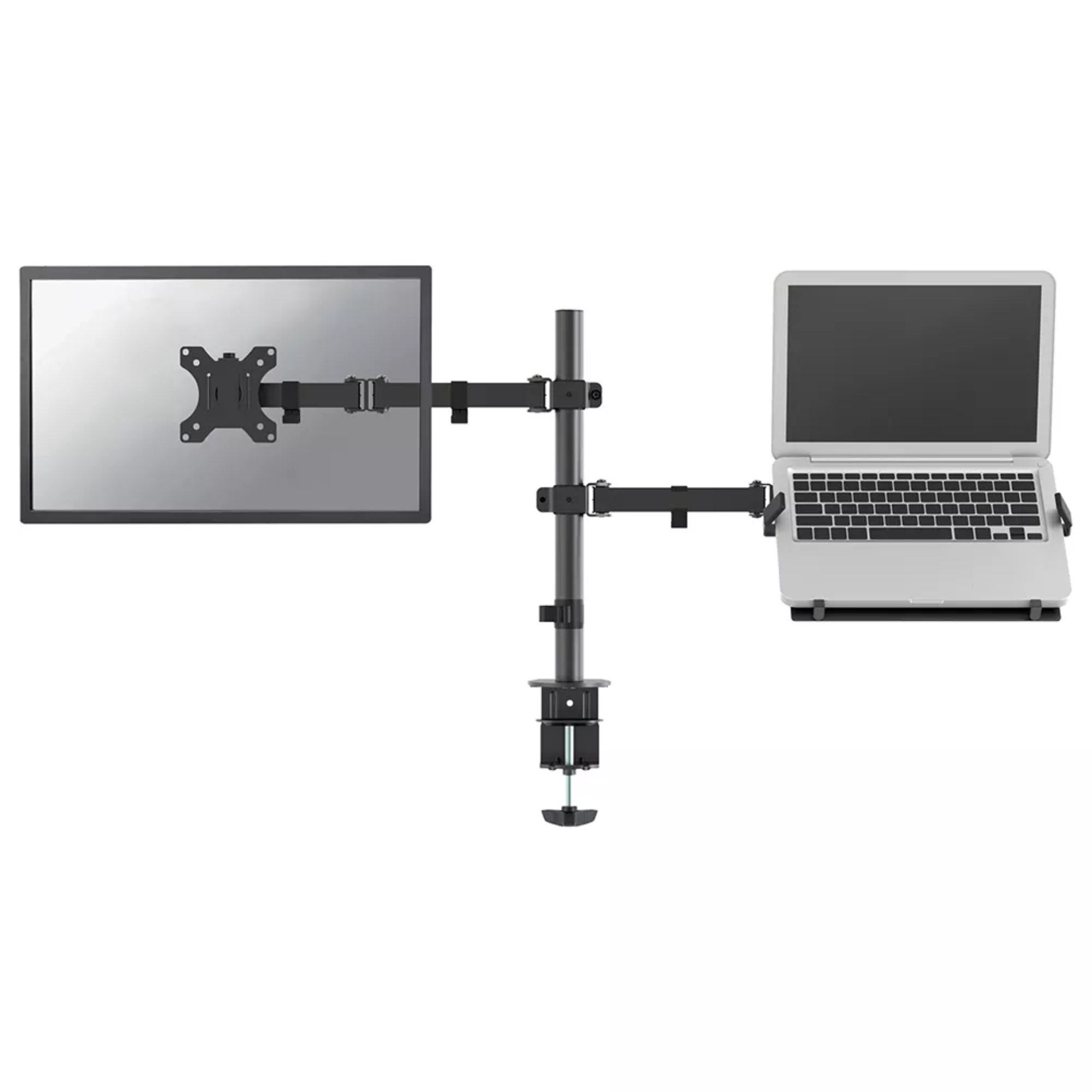 Neomounts FPMA-D550NOTEBOOK 10-32" Full Motion Desk Mount Single Monitor Arm with Laptop Holder - Black
