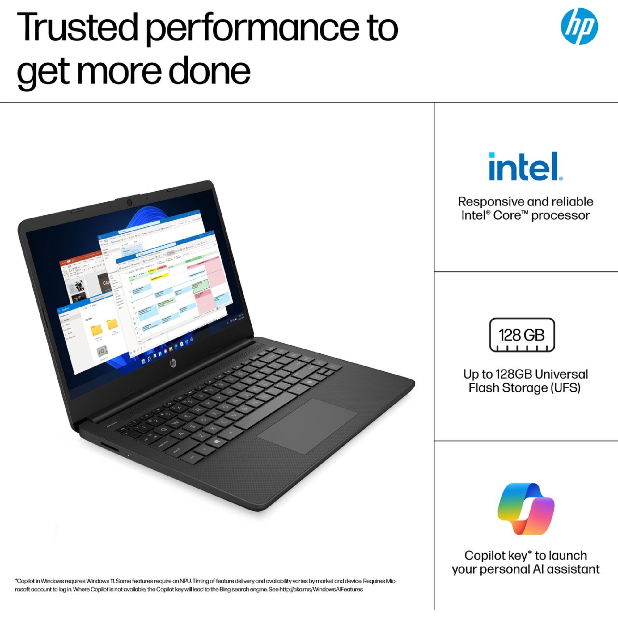 HP 14s - Intel Celeron N4500 - 4GB/64GB - Business Laptop