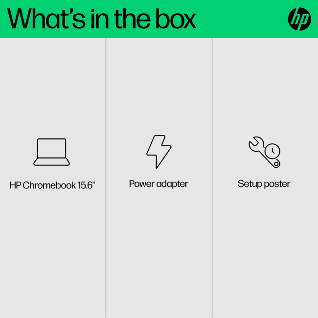 HP ChromeBook 15a-nb0004na Intel Core i3-N305 15.6" Full HD 8GB RAM 256GB Flash ChromeOS Laptop