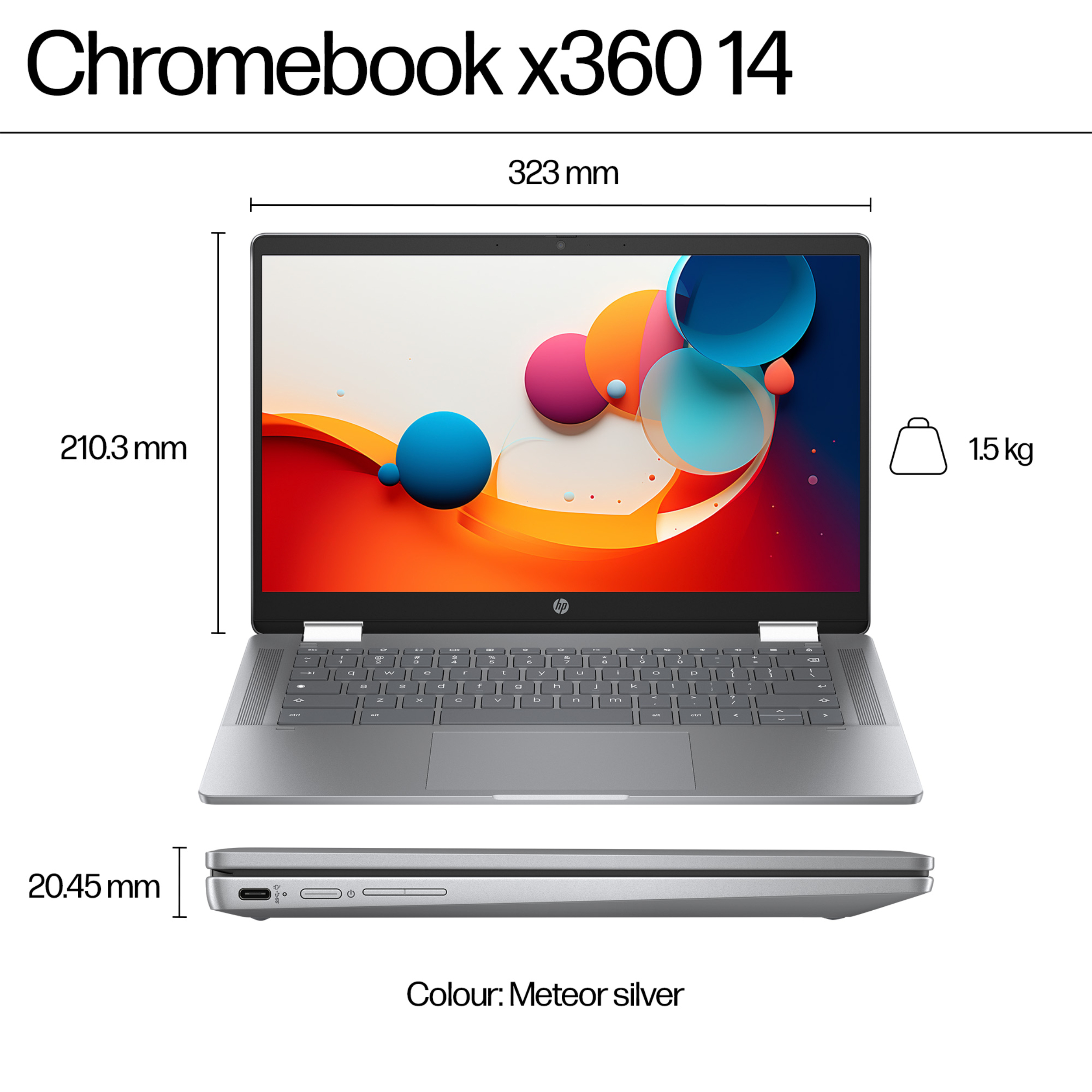 HP Chromebook x360 N200 8GB RAM 128GB Touchscreen Laptop