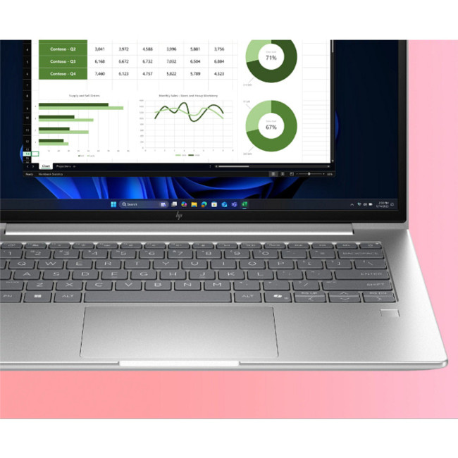 HP EliteBook 6 G1ah 14" Notebook PC AMD Ryzen&#153; 5 220 14" WUXGA 16GB RAM 512GB SSD Windows 11 Pro AI PC