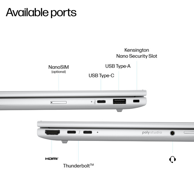 HP EliteBook 8 G1i 14" Notebook Next Gen AI PC Wolf Pro Security Edition Intel Core Ultra 7 258V 14" WUXGA 32GB RAM Windows 11 Pro
