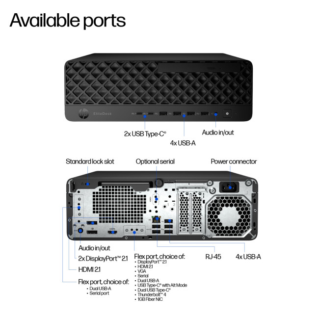 HP EliteDesk 8 G1i AI Intel&#174; Core Ultra 5 235 16GB RAM 1TB SSD RTX A400 Windows 11 Pro SFF PC
