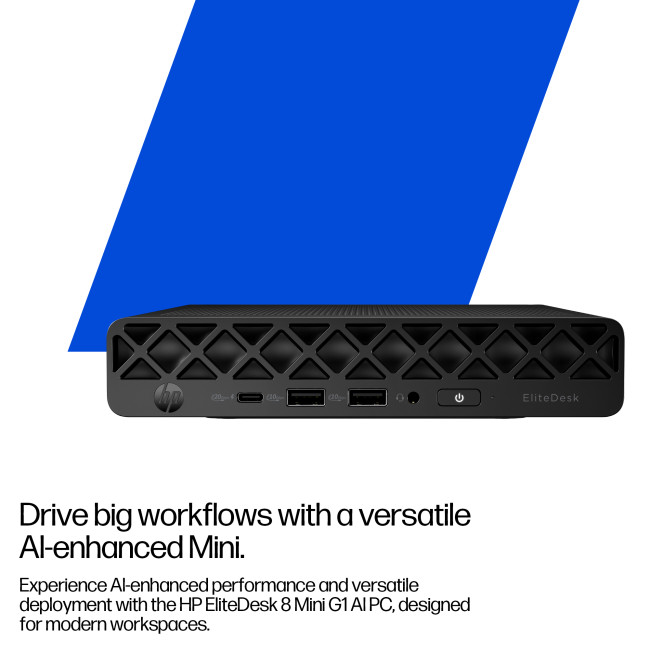 HP EliteDesk 8 Mini G1i AI Intel&#174; Core Ultra 5 235T 16GB RAM 512GB SSD Windows 11 Pro Mini PC