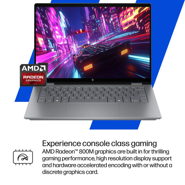 HP OmniBook X Flip 14-fk0002na Hybrid Copilot+ AMD Ryzen AI 7 350  16GB RAM 1TB SSD 14" Touchscreen 3K Windows 11 Home 2-in-1 Laptop