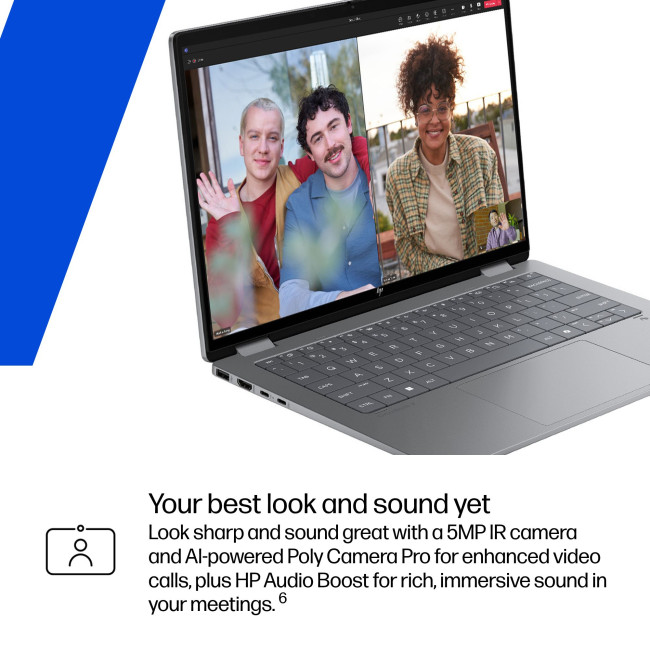 HP OmniBook X Flip 14-fk0002na Hybrid Copilot+ AMD Ryzen AI 7 350  16GB RAM 1TB SSD 14" Touchscreen 3K Windows 11 Home 2-in-1 Laptop