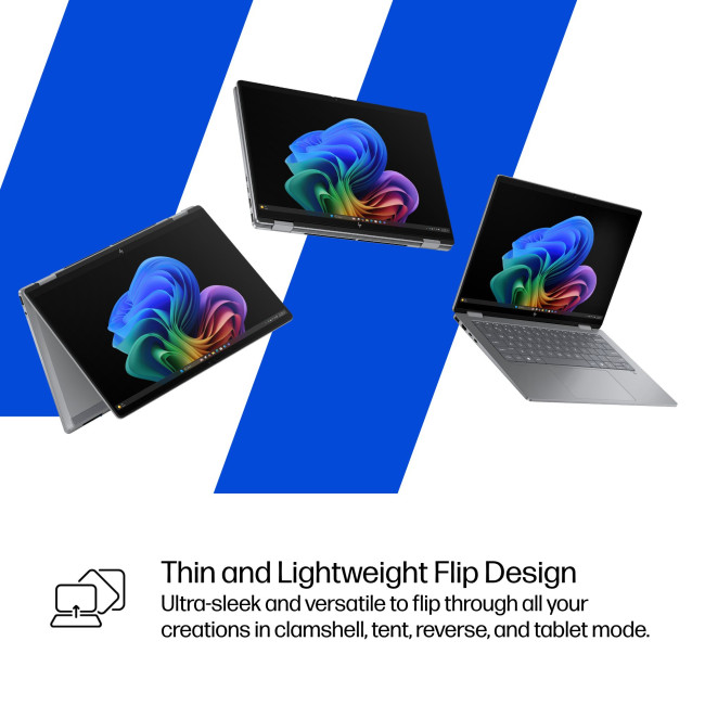 HP OmniBook X Flip 14-fk0002na Hybrid Copilot+ AMD Ryzen AI 7 350  16GB RAM 1TB SSD 14" Touchscreen 3K Windows 11 Home 2-in-1 Laptop