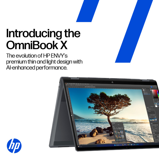 HP OmniBook X FlipNGAI 16-ar0009na Copilot+ AMD Ryzen AI 5 340 16GB RAM 1 TB SSD 16" WUXGA Touchscreen Windows 11 Home 2-in-1 Laptop