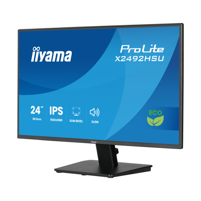 iiyama Prolite X2492HSU-B1 24" IPS Full HD 120Hz Energy Efficient Monitor with Built-In-Speakers