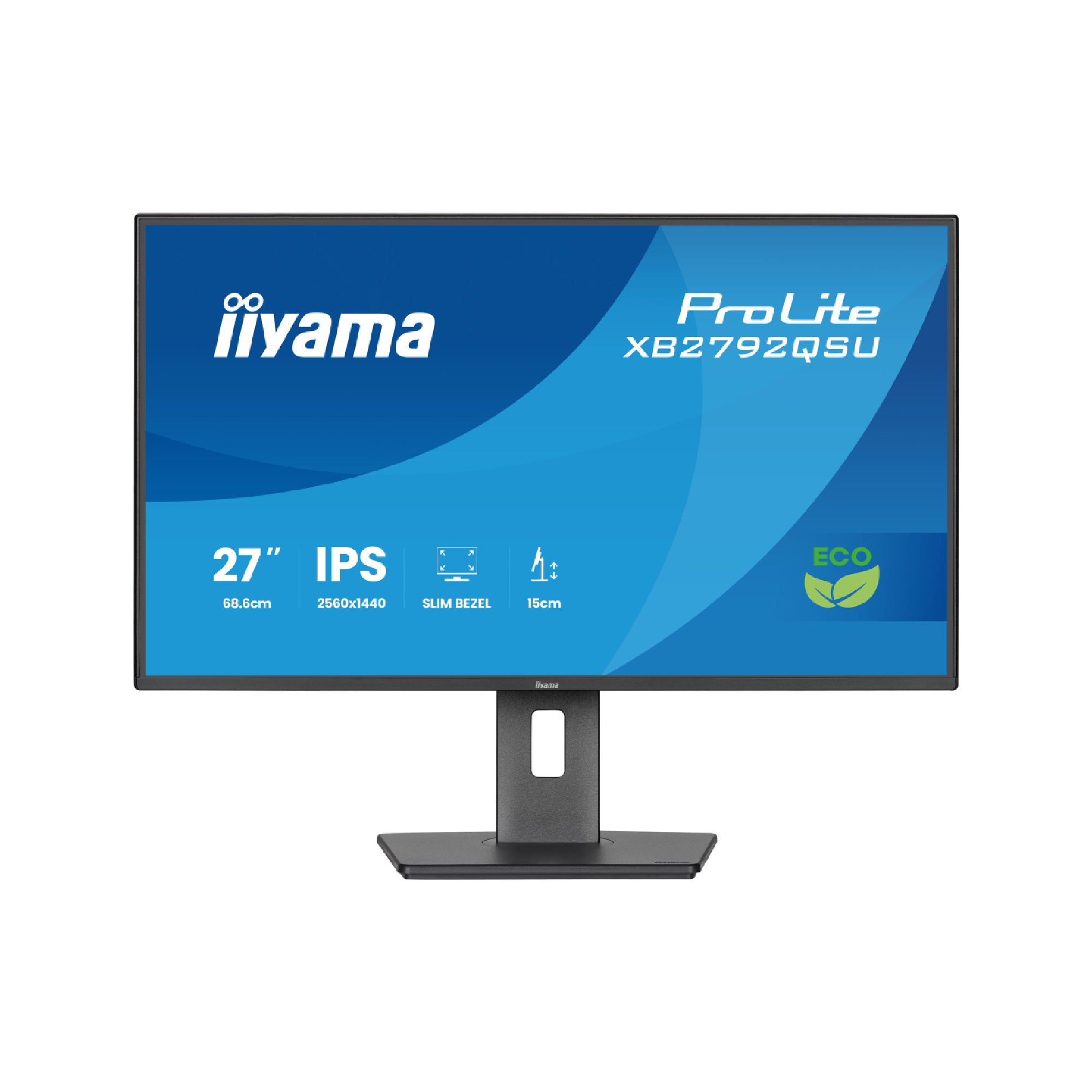 Iiyama Black Prolite Xb2792qsu-B1 27" Ips Quad Hd 120Hz Energy Efficient Height Adjustable Monitor