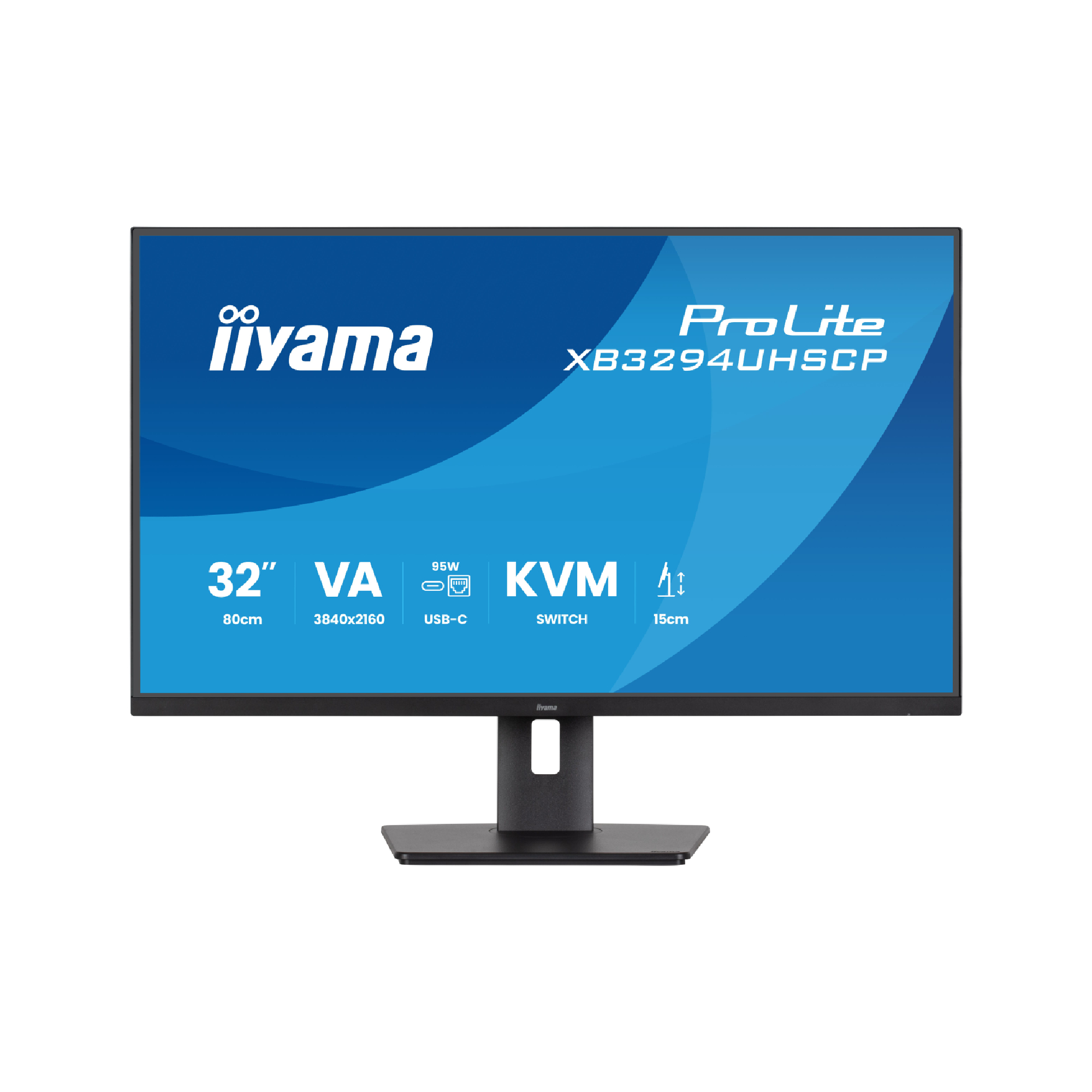 iiyama Prolite XB3294UHSCP-B1 32" UHD 4K USB-C Height Adjustable Docking Monitor