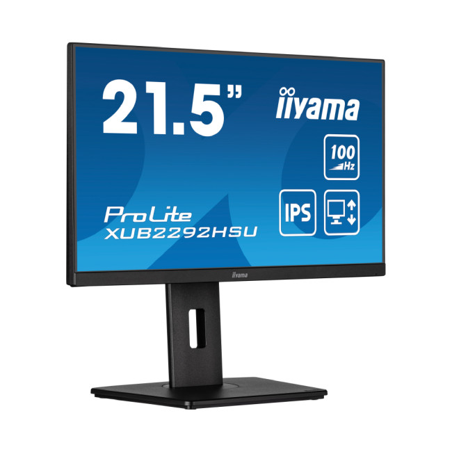 iiyama Prolite XUB2292HSU-B6 21.5" IPS Full HD 100Hz Height Adjustable Monitor with Built-In-Speakers