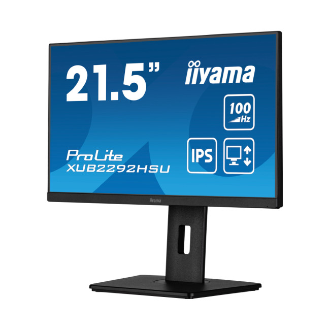 iiyama Prolite XUB2292HSU-B6 21.5" IPS Full HD 100Hz Height Adjustable Monitor with Built-In-Speakers