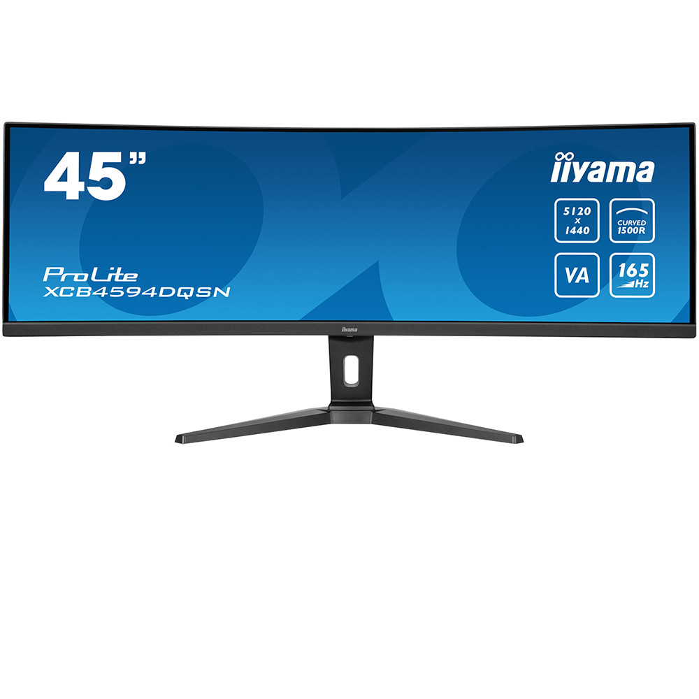 Refurbished iiyama XCB4594DQSN-B1 45" Dual QHD VA LED 165Hz 0.8ms Height Adjustable Curved Gaming Monitor with Speakers