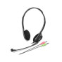 Genius HS-200C Wired Headset, Head-band, Office/Call center, Binaural - Black