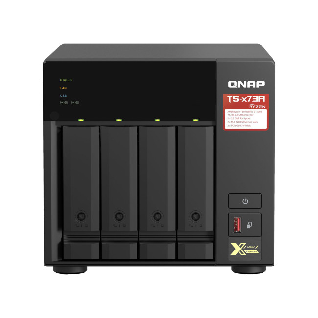 QNAP TS-473A-8G AMD Ryzen V1500B 8GB RAM 4 Bay NAS Servers Tower