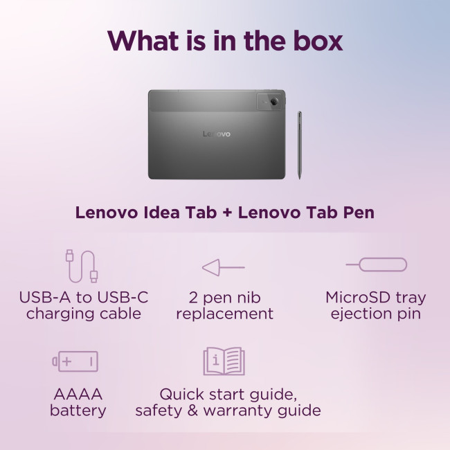 Lenovo Idea Tab MediaTek Dimensity 6300 8GB RAM 128GB Storage 11" 2.5K IPS Anti-fingerprint 90Hz Touch Android 15 Tablet