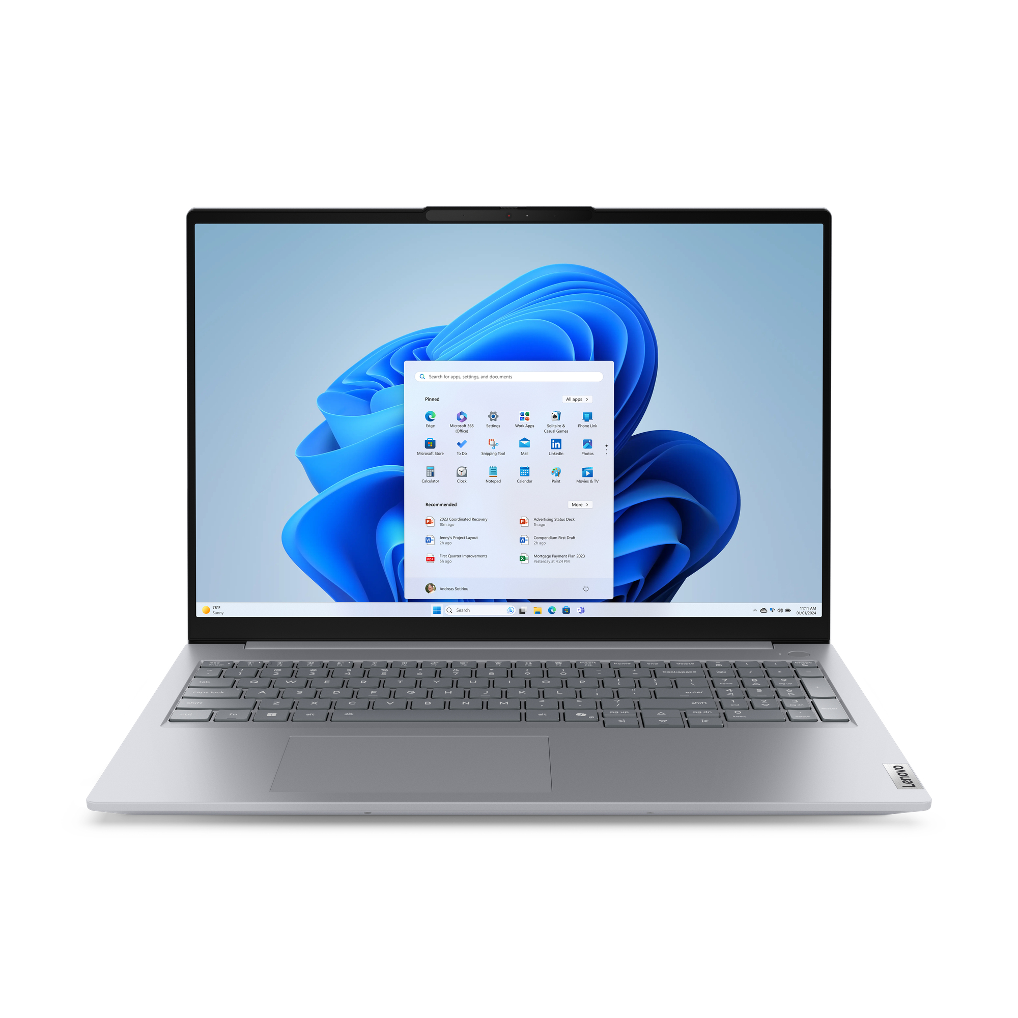 Refurbished Lenovo ThinkBook 16 G8 IAL Intel Core Ultra 7 255H 16GB RAM 512GB SSD 16" Windows 11 Pro Laptop