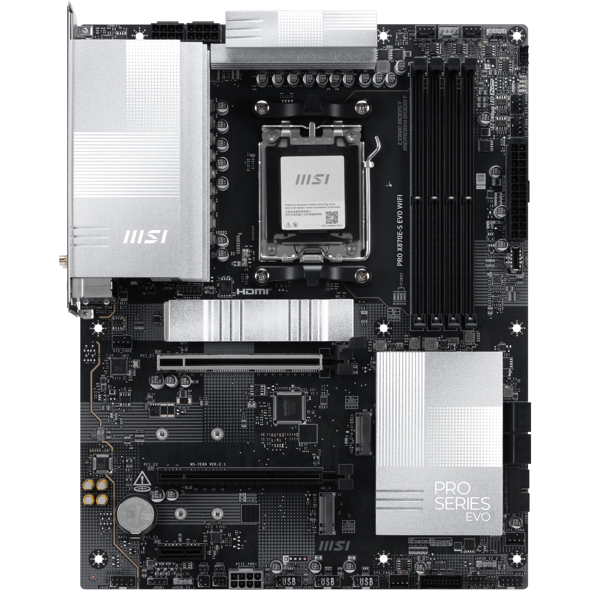 MSI PRO X870E-S EVO WIFI DDR5 Socket AM5 ATX Motherboard