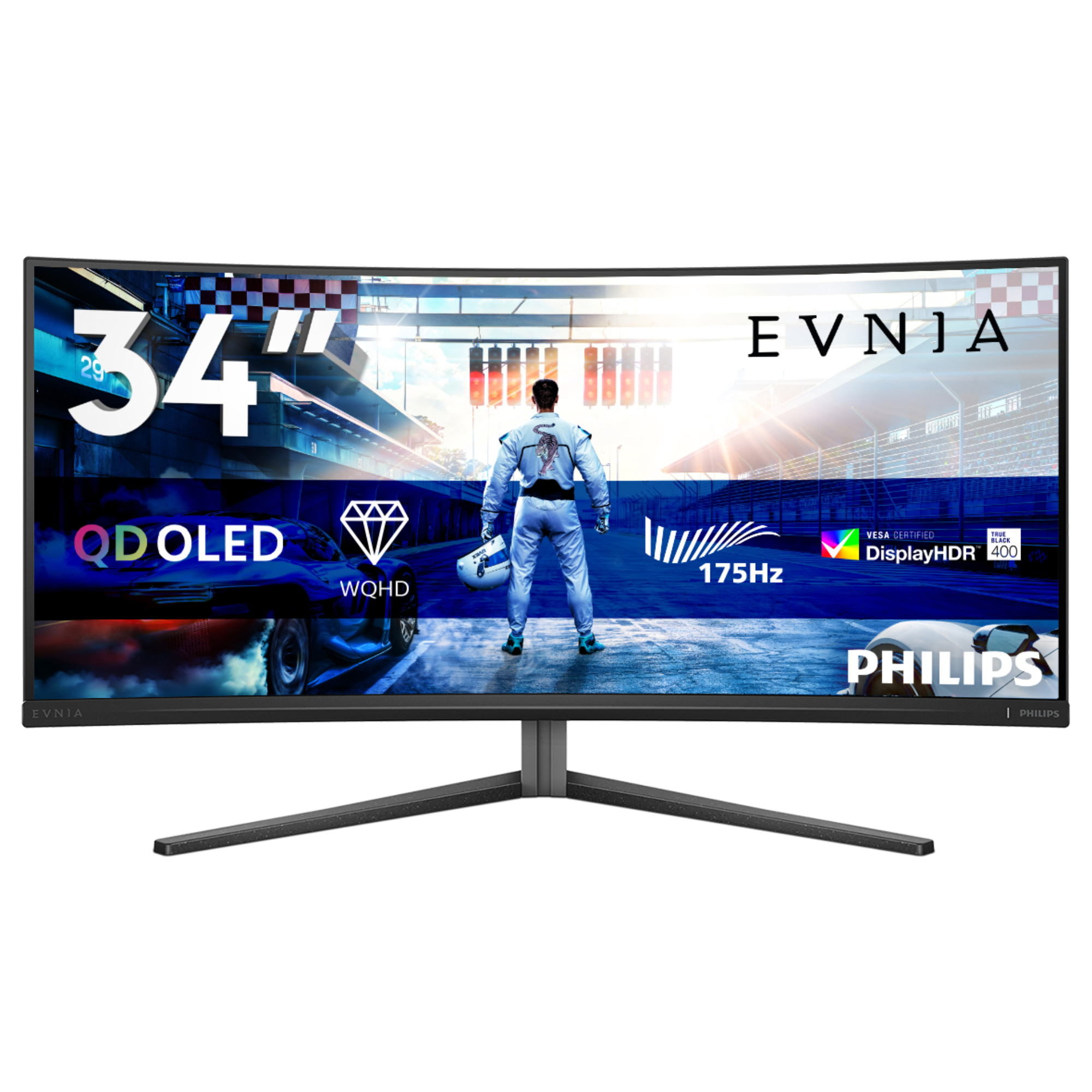 Philips Evnia 6000 34 inch Wide Quad HD QD-OLED 175Hz Curved Gaming Monitor