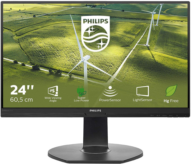 Philips B Line 24" Full HD IPS LED Monitor, HDMI, VGA, Asp Ratio 16:9, Resp 5ms