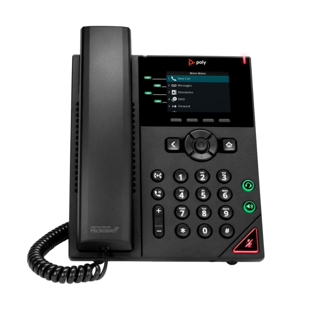 Hp Black Refurbished Poly Vvx 250 4-Line Poe Business Ip Phone - No Direct Replacement
