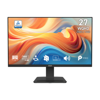 MSI PRO MP273Q E14 27" Wide Quad HD IPS 144Hz 4ms Adaptive-Sync EyesErgo Business Monitor with Speakers