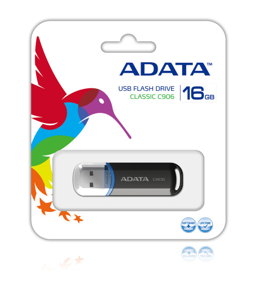 ADATA AC906-16G-RBK C906 USB flash drive 16 GB USB Type-A USB 2.0 - Black