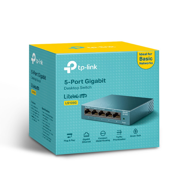 TP-Link LS105G 5 Port Gigabit Desktop Switch
