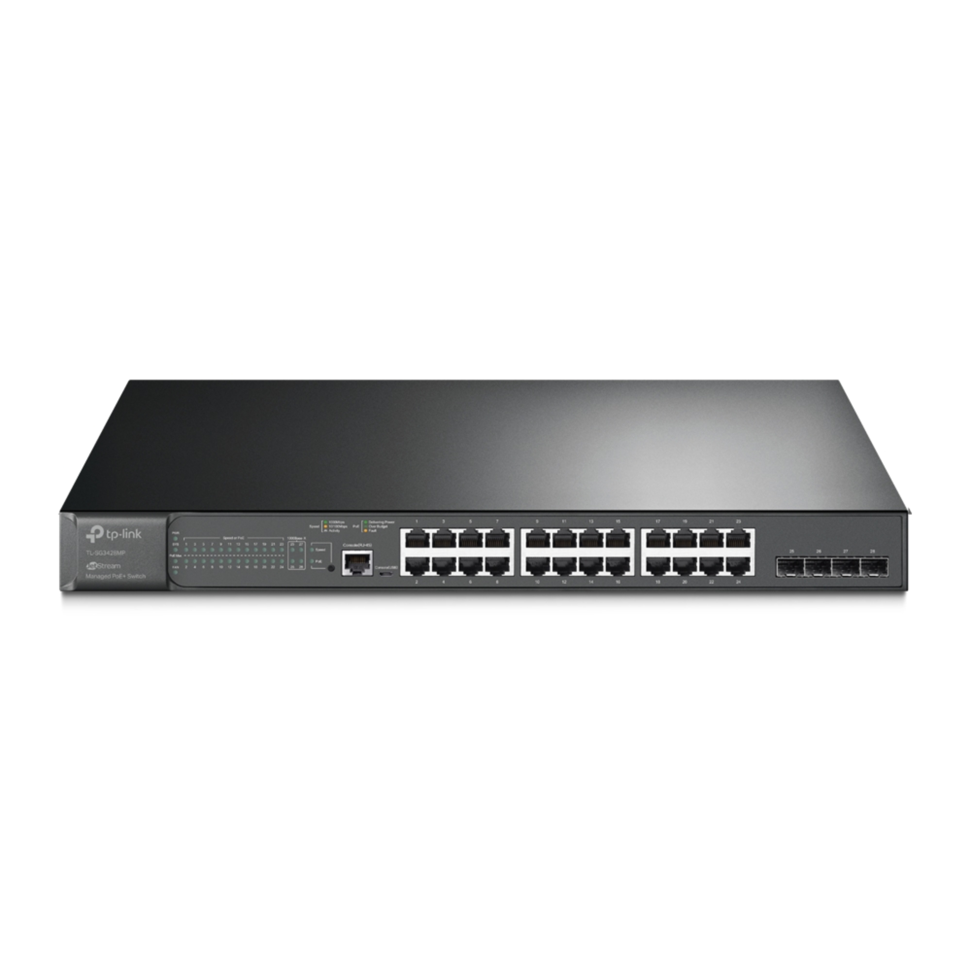 Tp-Link Black Omada 28-Port Gigabit L2+ 24-Port Poe+ Managed Switch
