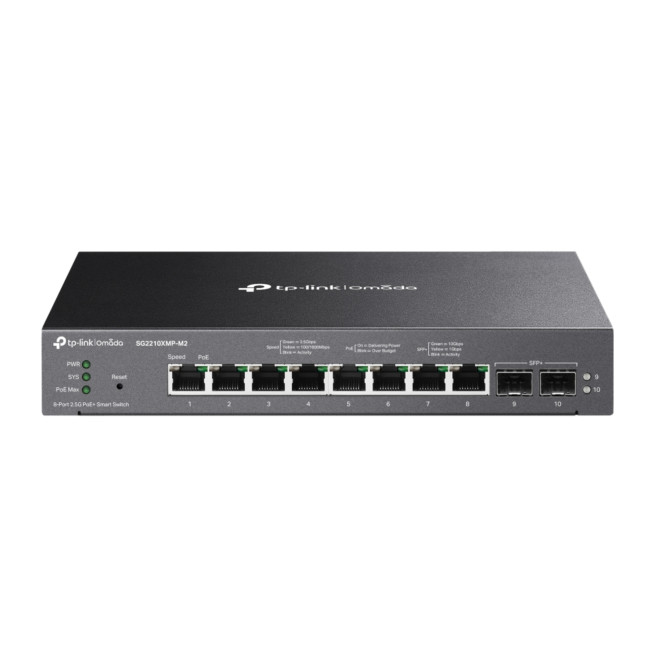TP-Link Omada SG2210XMP-M2 8-Port 2.5G PoE+ Compliant Managed Network Switch