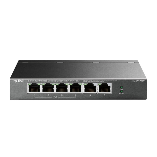TP-Link TL-SF1006P 6-Port 10/100 Mb/s PoE+ Compliant Unmanaged Switch
