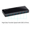 TP-Link UH720 USB 3.2 Gen 1 Micro-B 5000 Mbit/s Interface Hub Black