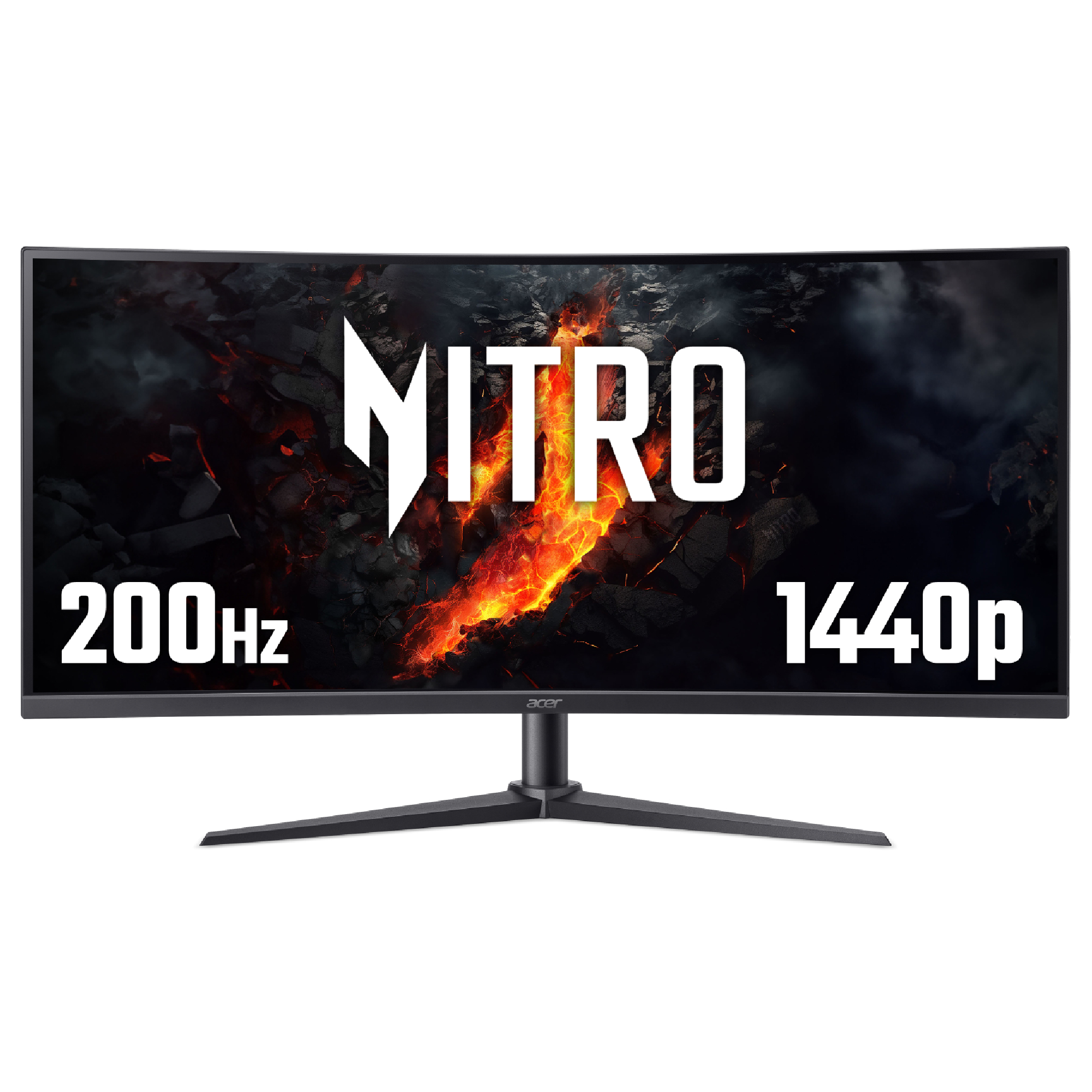 Acer NITRO XZ340CURX0 34" WQHD 200Hz 1ms Height Adjustable Curved Gaming Monitor with Speakers