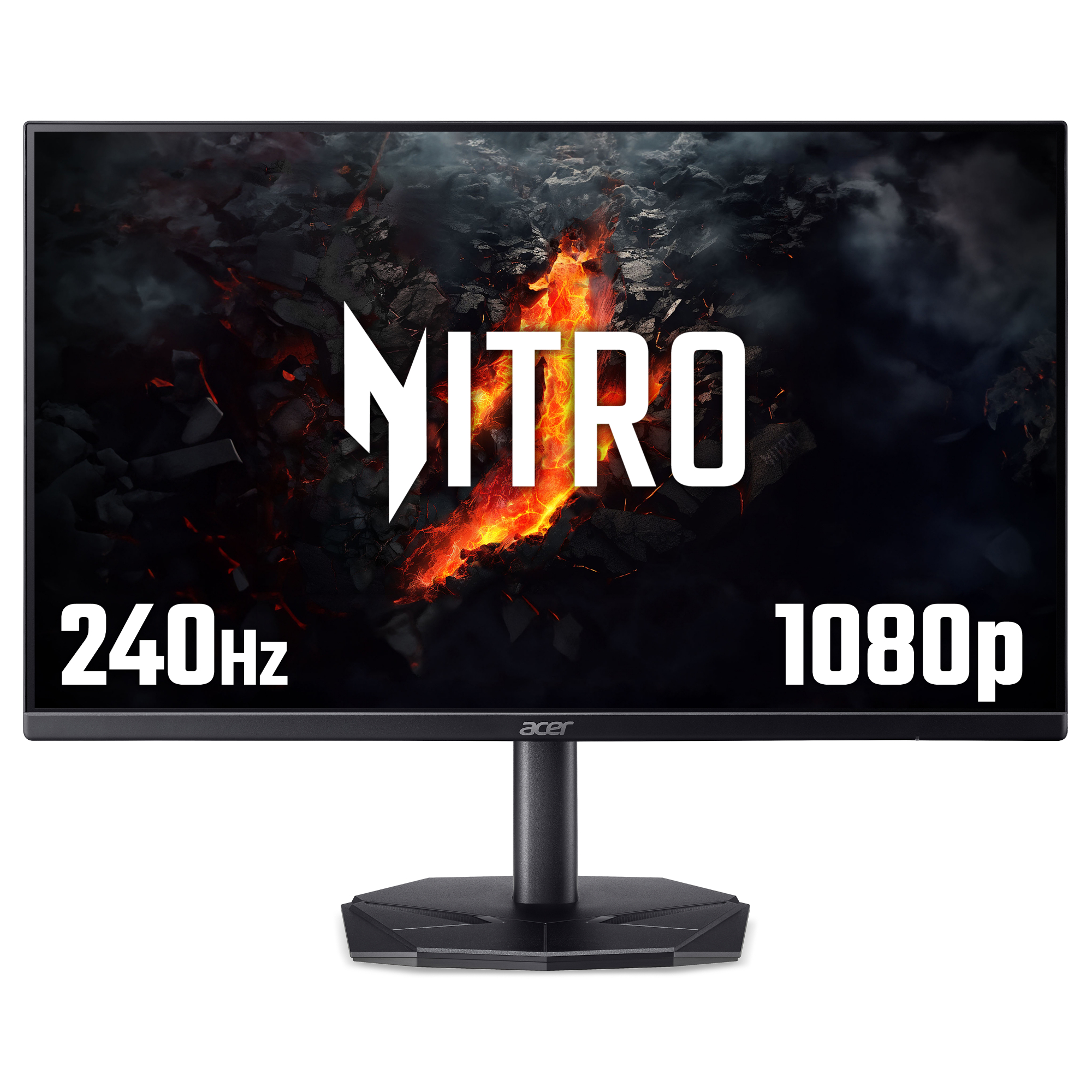 Acer Black Nitro Kg240yw3 24" Ips Full Hd 240Hz 0.5Ms Freesync Premium Gaming Monitor With Speakers