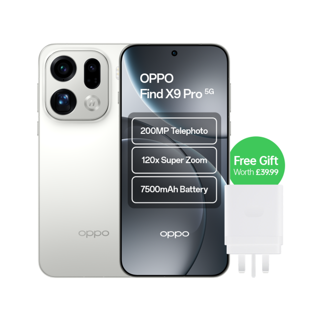 OPPO Find X9 Pro 5G 6.7" Dual SIM 16GB RAM 512GB Storage Android 16 Silk White