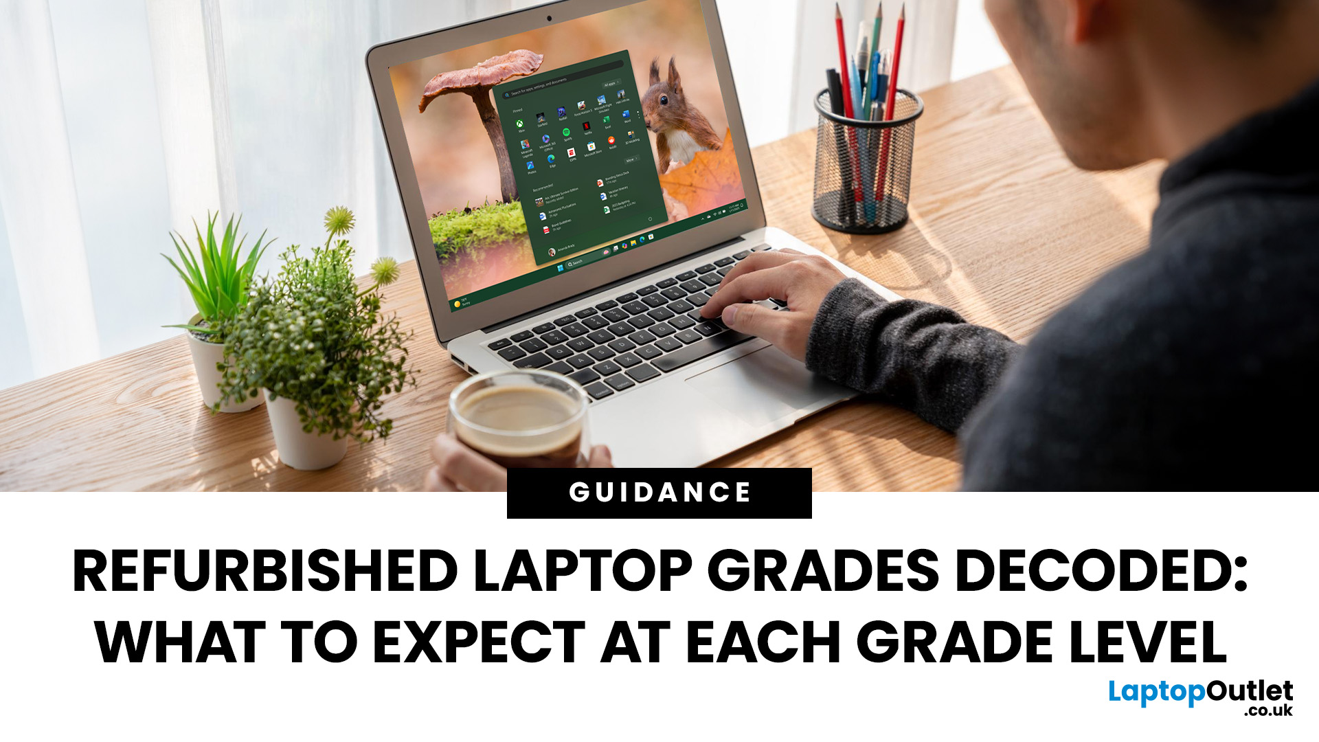 Three Laptops with Grade A, B and C of refurbished laptops
